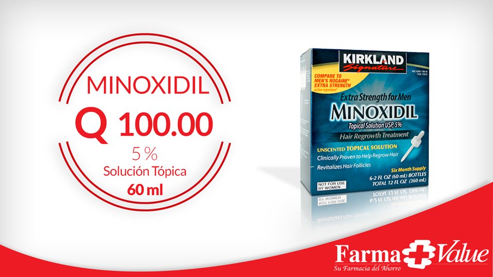 #FarmaValueG Minoxidil, 5 % solución tópica, 60ML a tan sólo Q 100​

Minoxidil - Solución tópica con 5% para hombre (6 meses) es un tratamiento eficaz para combatir la pérdida de cabello.
• Detiene radicalmente la calvicie en el hombre.