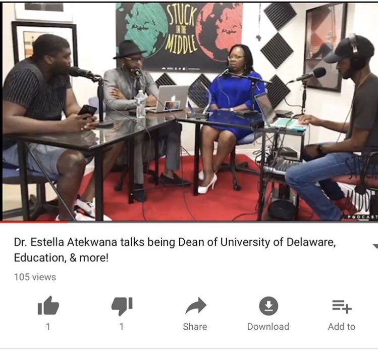 SitMpodcast's tweet photo. . @UDelaware College of Earth, Ocean, &amp; Environment Dean @AtekwanaEstella joined us Aug 1st 2017 and discussed being the first female at many fields, #education #africa #culture #highereducation &amp; more. (Link in bio) #CatchUpWeek 

https://t.co/aKWEsDEcij https://t.co/o2bp20pzHL