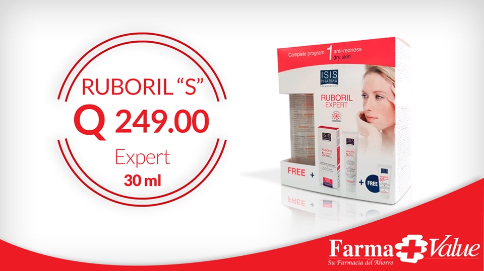 #FarmaValueG RUBORIL S EXPERT, 30ML A TAN SÓLO Q 249
RUBORIL expert S ha sido desarollada especialmente para pieles sensibles con tendencia cuperósica. Reduce eficazmente la intensidad del enrojecimiento y atenúa los pequeños vasos aparentes*.