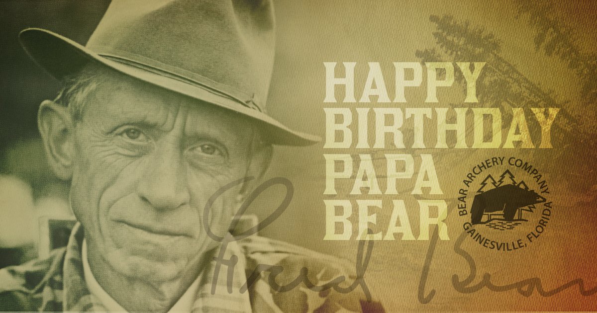 BearArchery's tweet photo. Some 80 years ago, a man named Fred Bear made a decision that would have a profound impact on every aspiring archer, avid target shooter, &amp; devoted bowhunter since. He decided to start a bow-making company... Happy Birthday to the legend that started it all #FredBear #BearArchery https://t.co/tHx9S983Sh