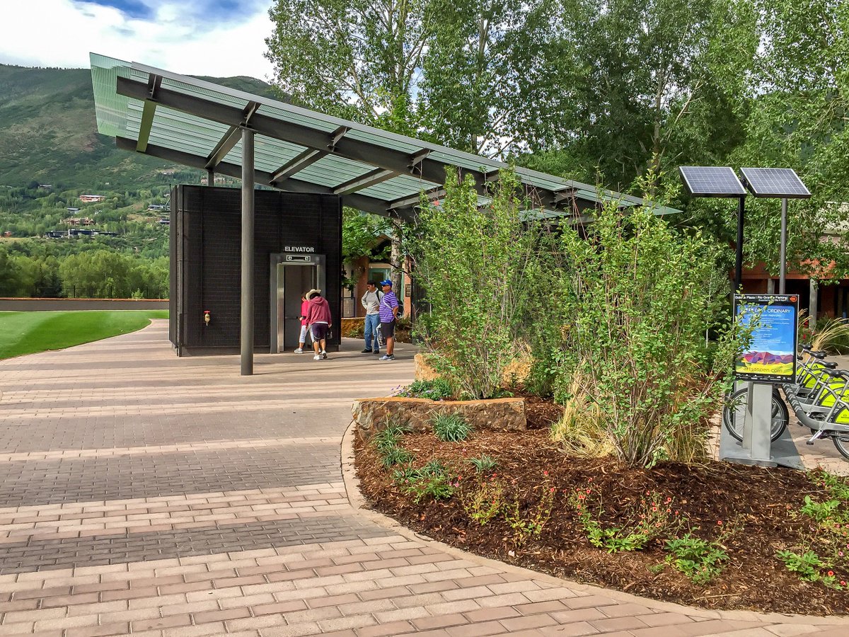 studioINSITE's tweet photo. Aspen Galena Plaza by #studioINSITE. Making the perfect summer destination, the plaza includes an amphitheater with seating terraces for music, and excellent views to the Roaring Fork River and Red Mountain. #landscapearchitecture #landscapedesign #placemaking #aspen #Colorado https://t.co/xijn5fgyj7