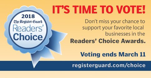 It's the final week to vote! Go to registerguard.com/choice right now and show some love for your favorite local businesses and nonprofits