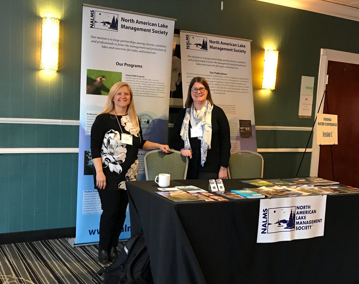 lisa_borre's tweet photo. With my predecessor Nicki Bellezza, former @NALMStweets Region 3 (Mid-Atlantic) director, at the @VLWA VA Lakes and Watersheds Annual Conference. #VLWA2018 https://t.co/omFzwn3UO4