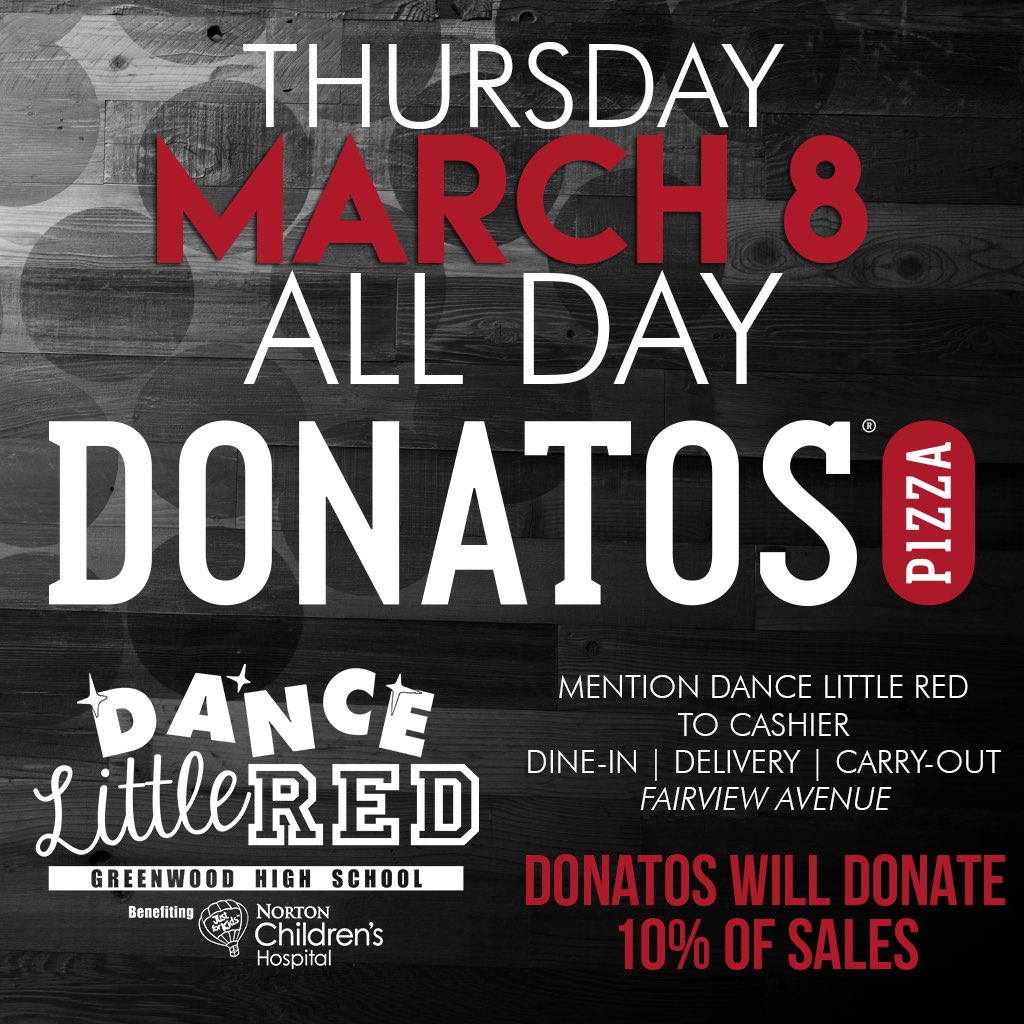 Hey Gators!

Make plans for PIZZA on Thursday! 

This will be our final fundraiser before Friday’s #DanceLittleRedGHS event!

#GoodCause #GoodPizza 🍕🍕❤️❤️