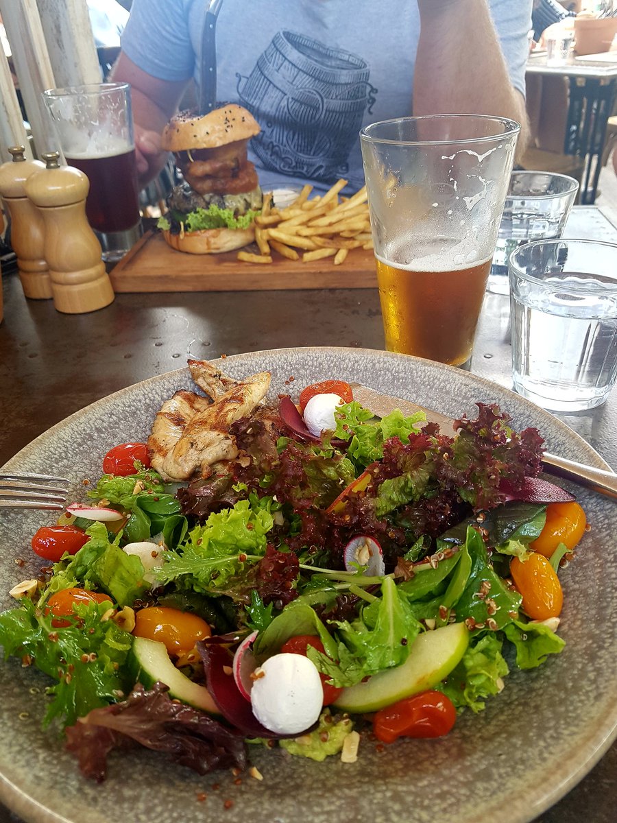 Quick pit stop at The garden shed. Beautiful salad with <a href="/EpicBeer/">Epic Beer</a> Armageddon