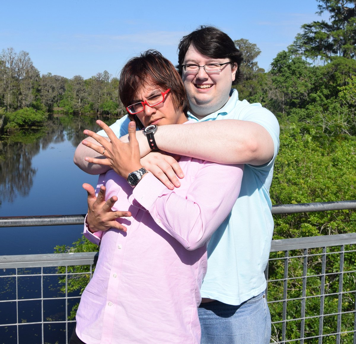 MatteRabbit's tweet image. Today I got married to the amazing @sethcatfag at Lettuce Lake Park
The only people there were us and a friend who officiated it (shoutouts to Dan who did this for us at the literal last minute)
Here&apos;s to 11 years together and many more to come
Til death do us part
Love you Seth