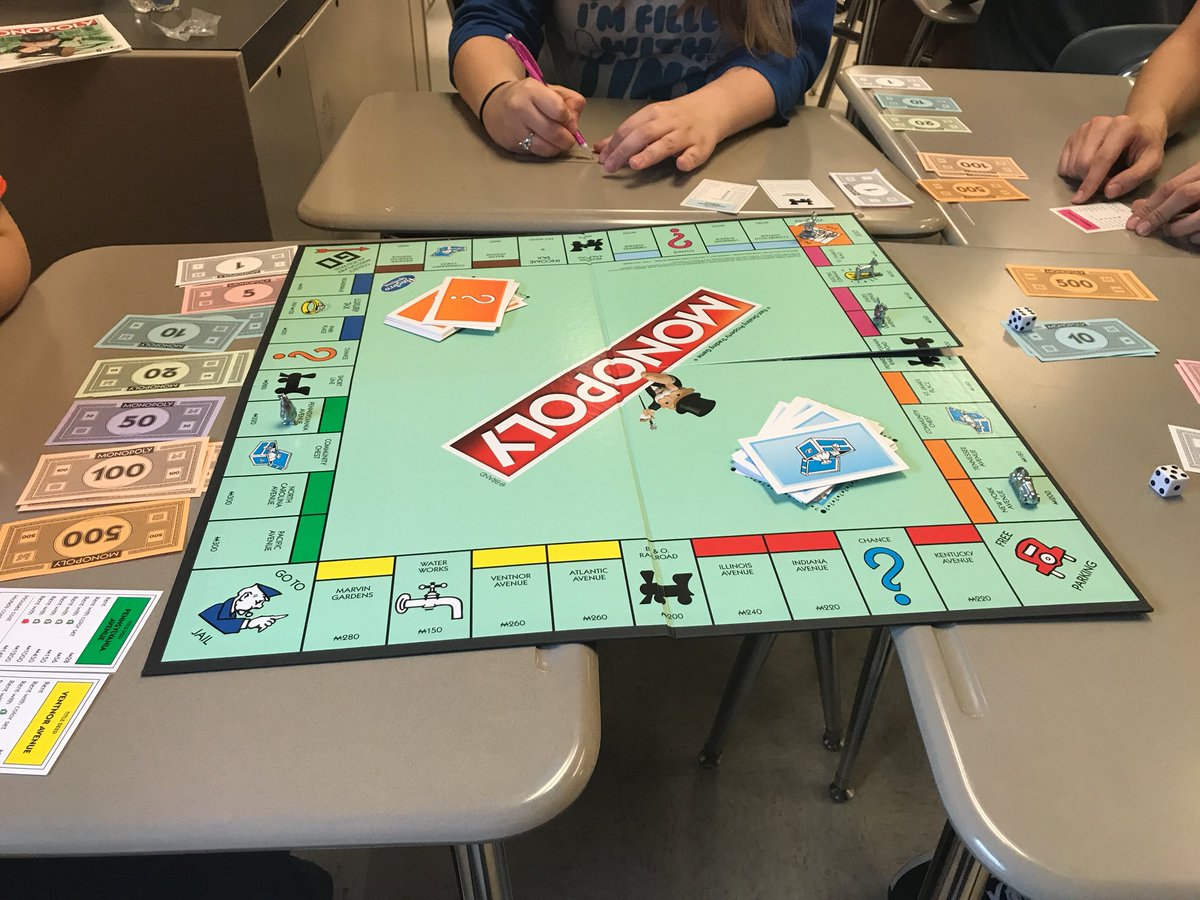 codychapmangk's tweet photo. Studying market structures like monopolies, oligopolies, along with introducing banking. What better game to play and introduce the topics #wcsvision #whsbecause https://t.co/baoOVOSnD7