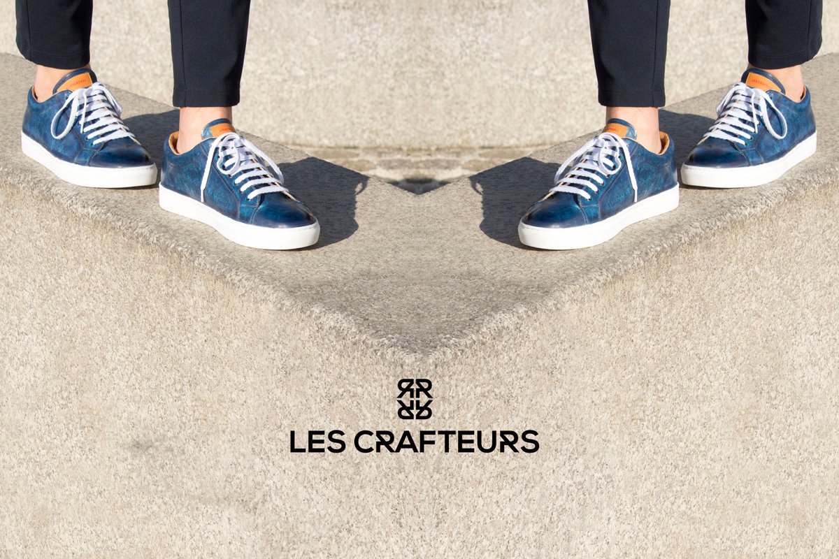les__crafteurs's tweet photo. Prenez de la #hauteur ! #exclusivité la #sneaker Josh et sa nouvelle patine camo bleu.
 https://t.co/iaEj9zI030 https://t.co/nrYbQdMeCI