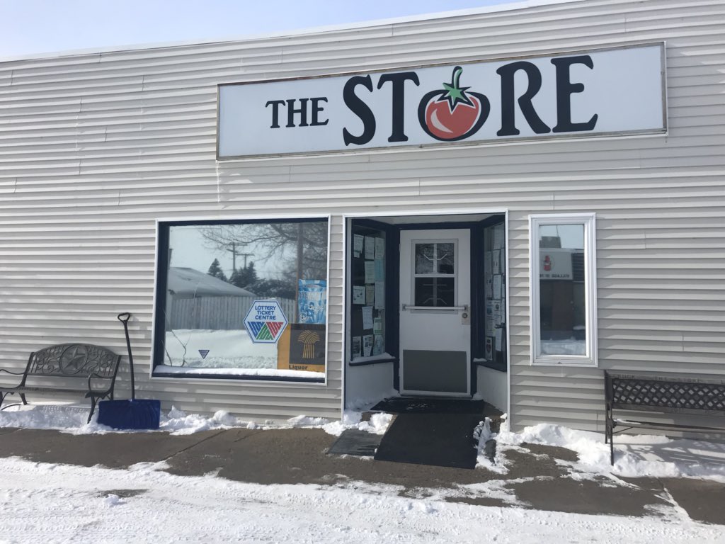 MeaghanCraigC21's tweet photo. Three weeks ago this store in #Perdue was broken into. Thieves got away with $1,500 - the RCMP took one hour to respond &amp; haven’t followed up since. A town hall with RCMP has now been scheduled for Thurs. at 7 p.m. - every detachment in the province will hold one this year. #sask https://t.co/4t3wP9BHIA