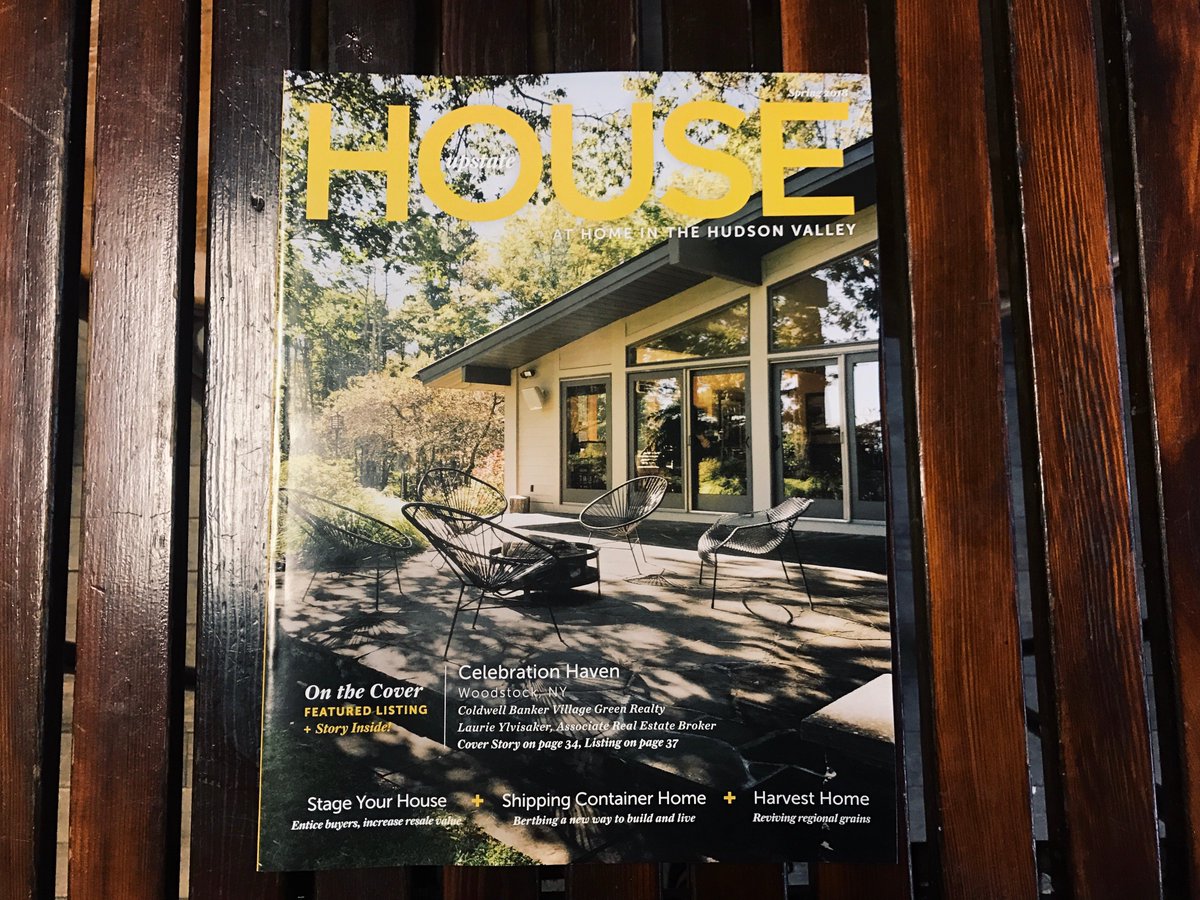 Spring 2018 issue on stands now! On the cover, a secluded mountainside home. Set atop Woodstock's picturesque Ohayo Mountain. #UpstateHouse #UpstateNY #HudsonValley