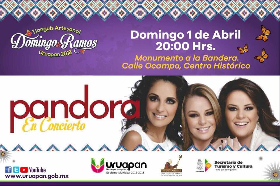 morrison_40's tweet photo. Pandora el próximo 1 de Abril en #Uruapan https://t.co/fmYOnsJC97