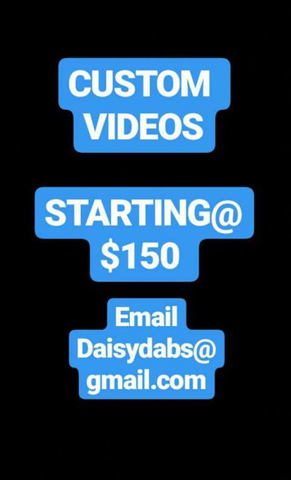 If you want custom vids, one on one time with me or my used panties email me at daisydabs@gmail.com 💋