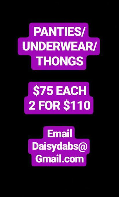 If you want custom vids, one on one time with me or my used panties email me at daisydabs@gmail.com 💋