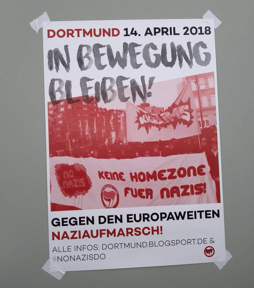 Bildergebnis für fotos vom plakat gegen den naziaufmarsch am 14. april 2018 in dortmund