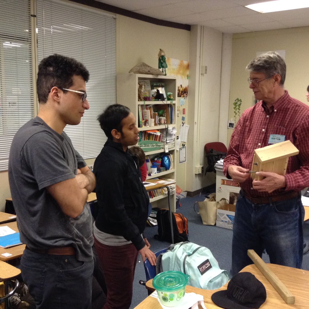 ACCSustainGo's tweet image. Pep students in Ms. Rosemary and Ms. Erin's class worked with our County birding friends, Mr. Ron and Mr. Len to practice mounting bird houses, using nuts, bolts, washers, wrenches, and levels.  We had a great time and can't wait to mount them on poles in our garden! Go #APSgreen