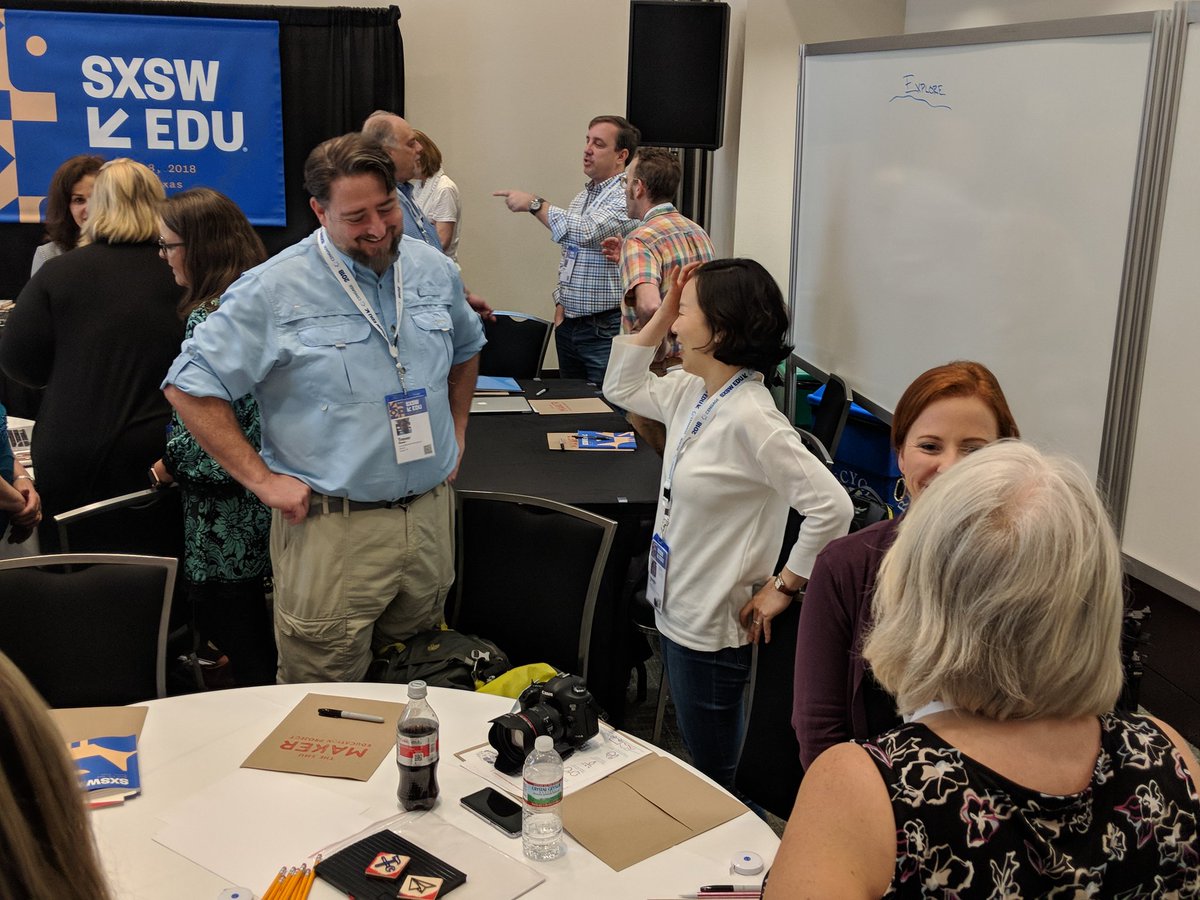 SMU_MADI's tweet photo. Wow! Full house for our session on #makered based instruction @SXSWEDU. Start talking about why and how we learn... by counting! @MakerEdSMU @smusimmons @lyleengineering @kkrummeck #sxswedu https://t.co/HY05wAg5w6