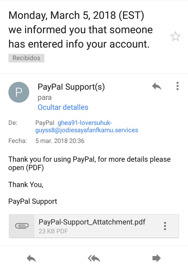 JoseRuizB's tweet photo. @AskPayPal is this thing real? Should I worry? https://t.co/6BJO0EbMPn