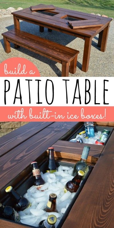 OFStoreOnline's tweet image. Build A Patio Table With Built-In Ice Boxes!