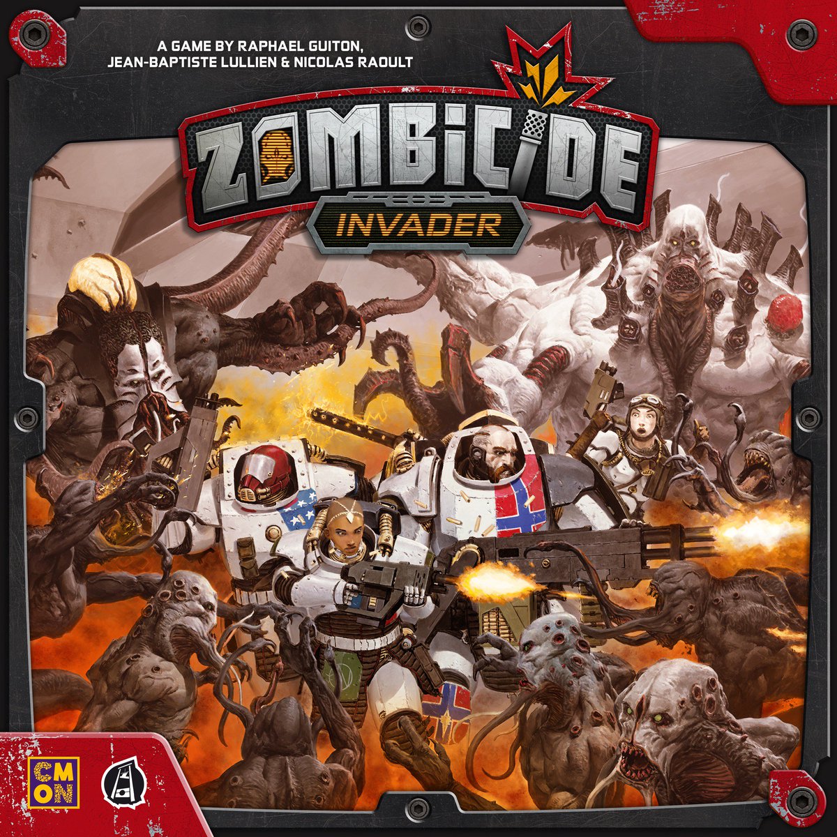 BoardGameGeek's tweet image. Are you ready to fight zombies in space? Zombicide: Invader is a new game coming from @CMONGames &amp;amp; Guillotine Games in 2018; first details: boardgamegeek.com/boardgame/2480… —WEM