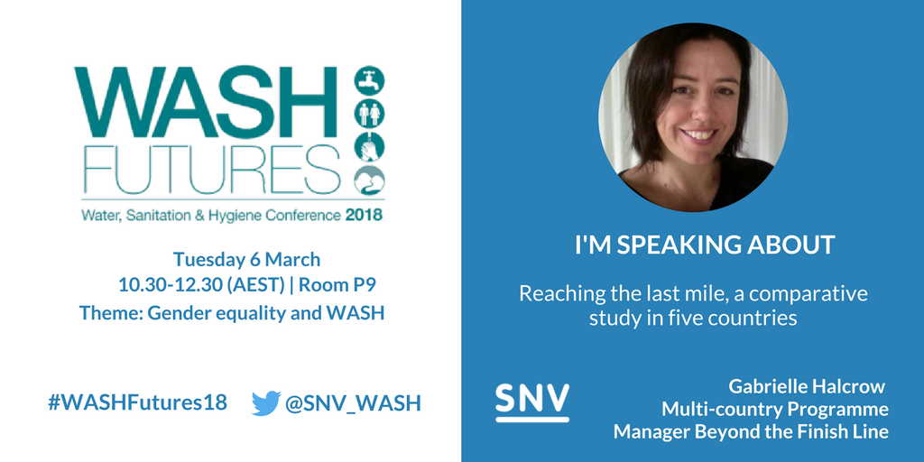 SNV_Water's tweet photo. 10:30-12:30 @WASHFutures we're celebrating 10 years of SNV's #SSH4A by exploring questions of equity and inclusivity in our own #ruralsanitation approach. Listen to SNV, @UTSISF and @EmoryUniversity share their initial findings #leavenoonebehind #SmartDevelopmentWorks #SDG6 https://t.co/zs4rKjcSB9