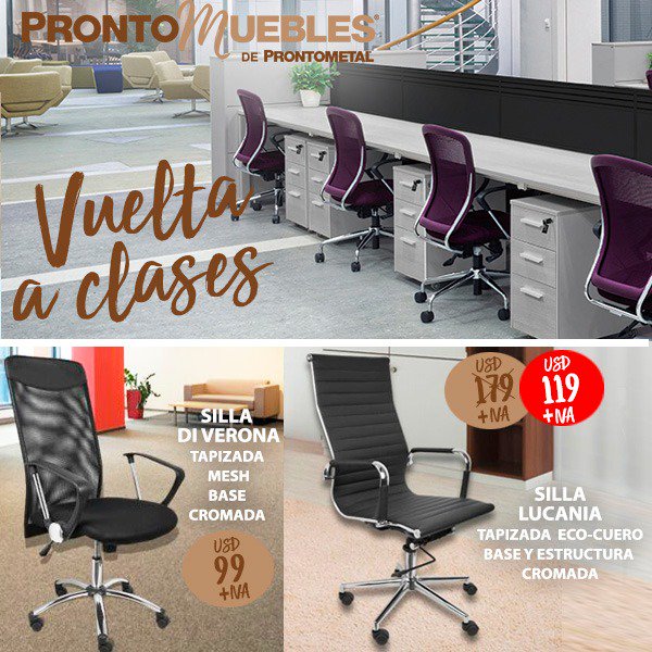 Prontometal's tweet photo. VUELVEN LAS OFERTAS EN SILLAS Y ESCRITORIOS: PRONTOMUEBLES
#escritorios #ofertas #ofertasdeescritorios #vueltaaclases #prontomuebles #prontometal #mueblesdeoficina #sillas #equipamientos 
Ver todas las ofertas aquí ►►►https://t.co/ErBw6utiyw https://t.co/ot63puJWkG