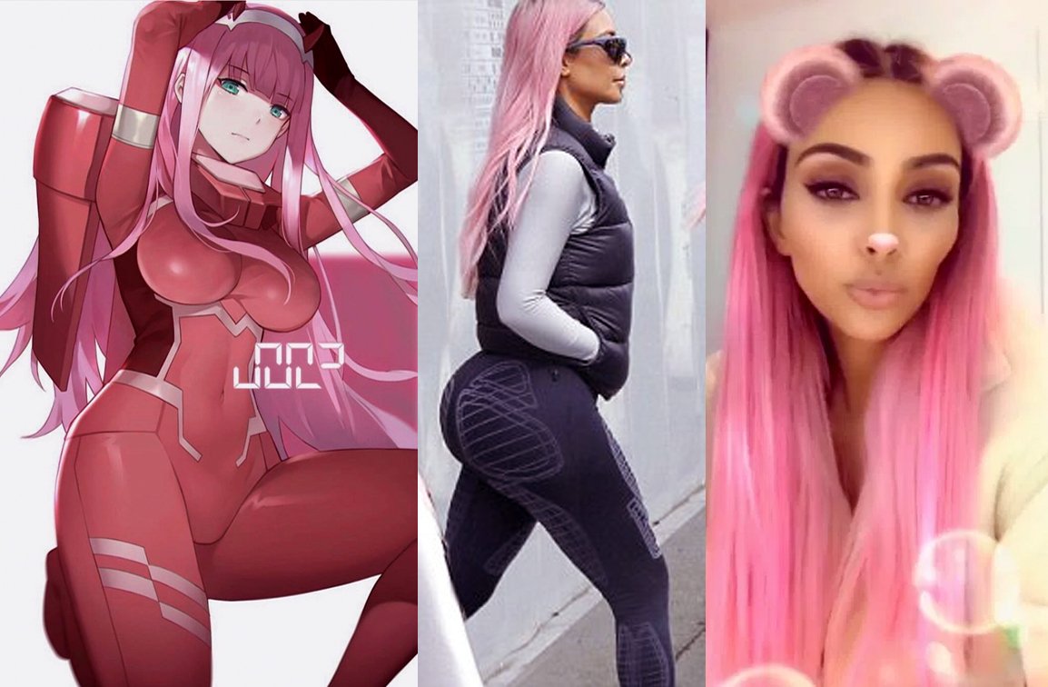 Goboiano On Twitter Kim Kardashian Credits Zero Two For Her Pink