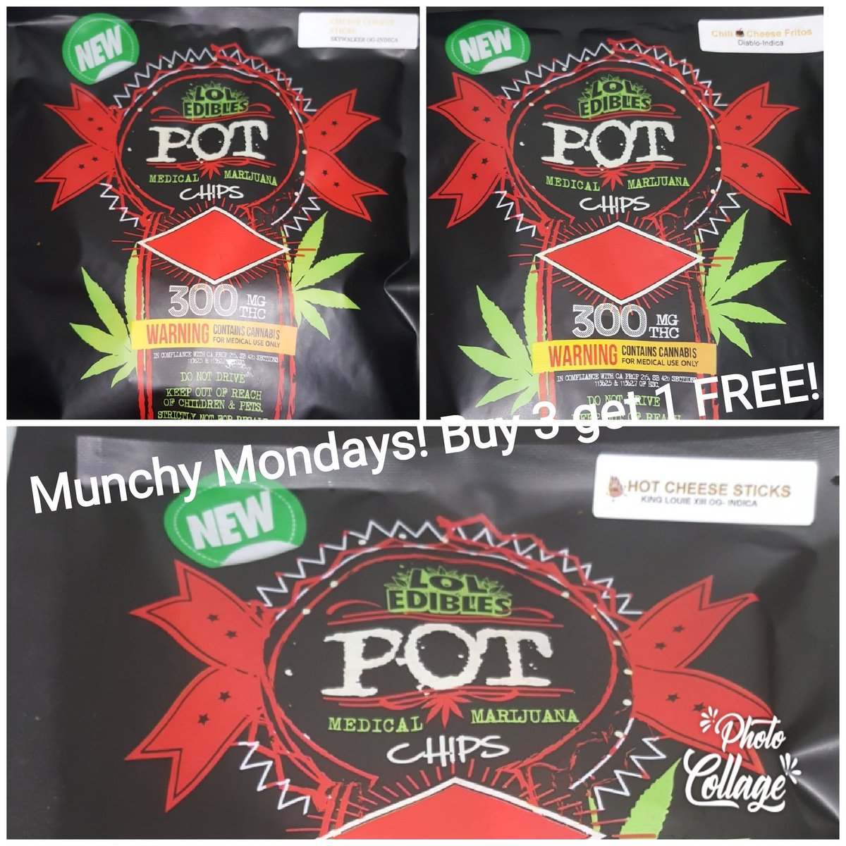 The_710_Edible's tweet photo. Munchy Monday! #mmj #delivery #az #valleywide #weedmaps #painrelief #medicated #edibles #chips #cerealbars #doobcubes https://t.co/JR2r3KRCF8