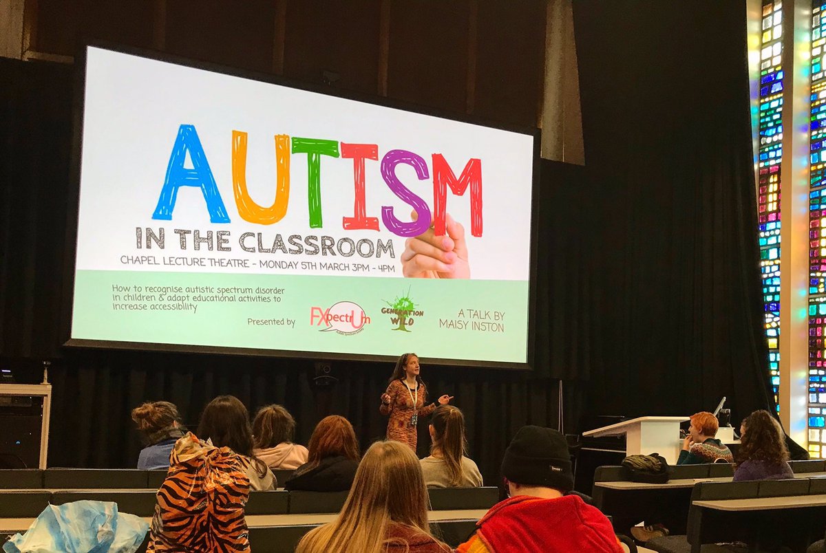 FXU_GenWild's tweet photo. A fantastic talk about austism by Maisy from FXpectrUm today! It helped us think about making our sessions more inclusive in the future🌲🌿 https://t.co/MoFchjQsiH