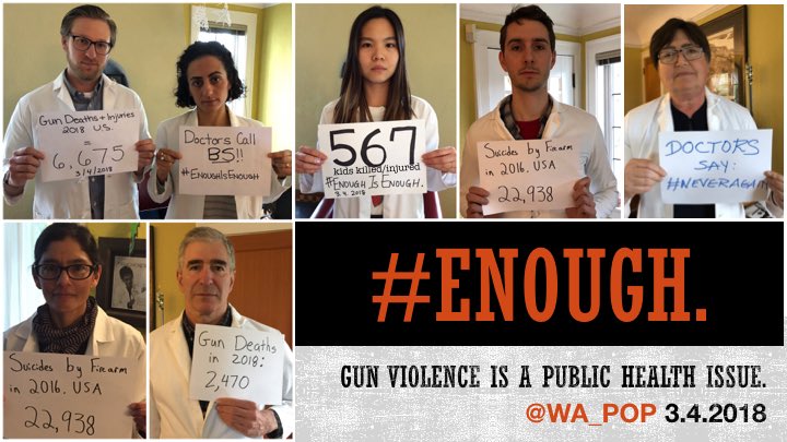 WA_POP's tweet photo. #NeverAgain #EnoughIsEnough #gunviolence Grab your healthcare attire and join! https://t.co/LzsI4Cwizw @charlesmayer10 @LisaPlymate @LenaMakaroun #ParklandStudents @Emma4Change https://t.co/Nsny6JifA4