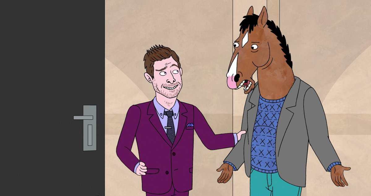 bestofbojack's tweet photo. I'm BoJack Horseman? We've actually met before, at Chris Martin's holiday party?
...
We stepped outside for a smoke?
To get away from Chris Martin? https://t.co/fGTlXLyt6u