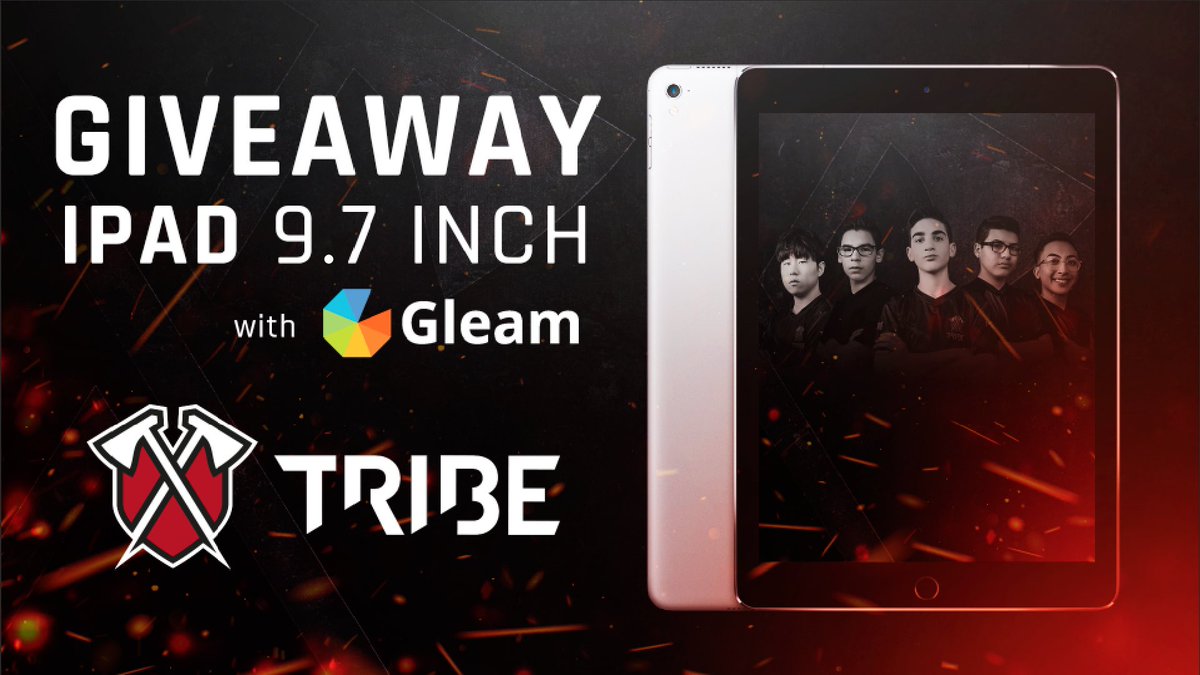 TribeGaming's tweet image. 🚨 GIVEAWAY TIME! 🚨

We’re giving away a shiny new iPad &amp;amp; a Tribe Gaming jersey in honor of our new Vainglory squad!

- RT
- Tag your friends
- Enter below!

🎁 gleam.io/C1yAi/tribe-va…