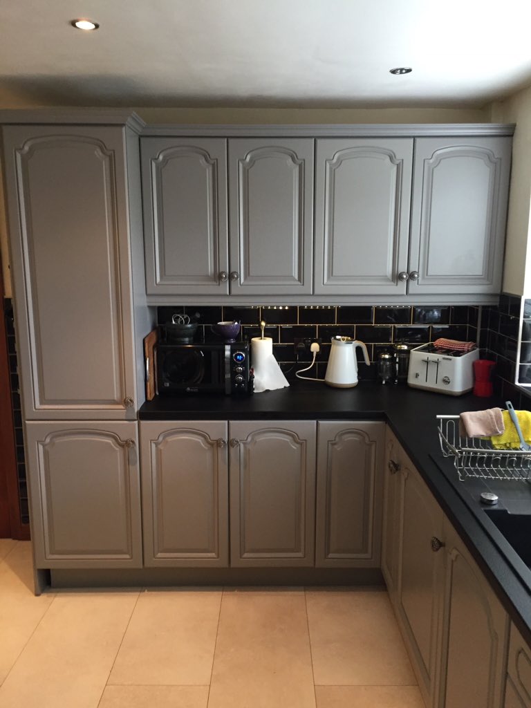 finefinishco's tweet photo. Kitchen units sprayed. Save on replacing with new. Choose practically any colour. Gloss, satin or Matt finish. Very tough and durable. Helmshore based. #RossendaleHour https://t.co/RQqIvzeeqf