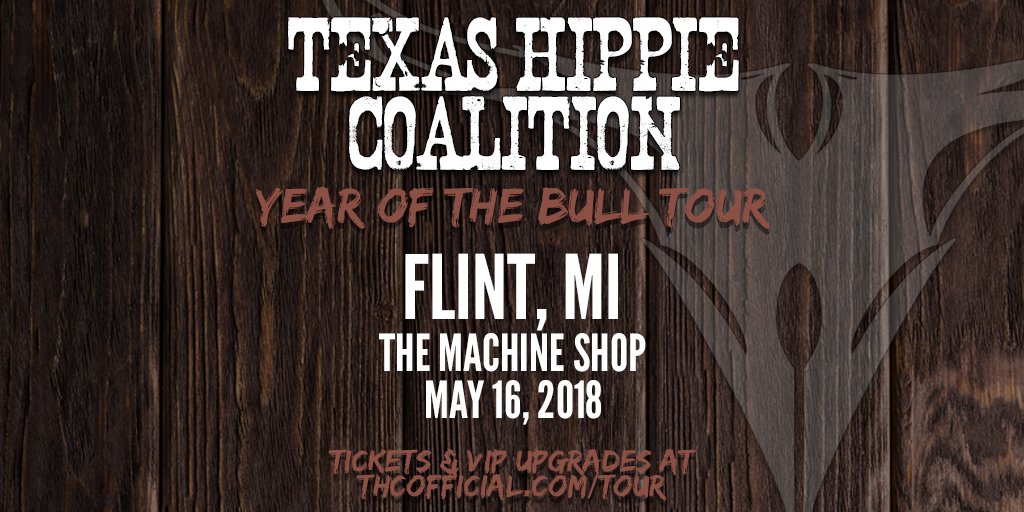 We’re coming to Flint, MI on 5/16 to <a href="/machineshopfnt/">The Machine Shop</a>! Tickets + VIP upgrades are up now at thcofficial.com/tour. #yearofthebull