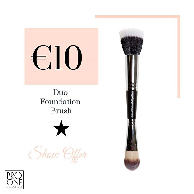 ProOneCosmetics's tweet image. Our Duo Foundation Brush is now available to purchase on its own (most requested brush) Introductory Offer...for two days only you can buy for €10 🙈🙊 (€5 off). . . . . #sale #irishbeautyshow #irishmua #makeupbrushes