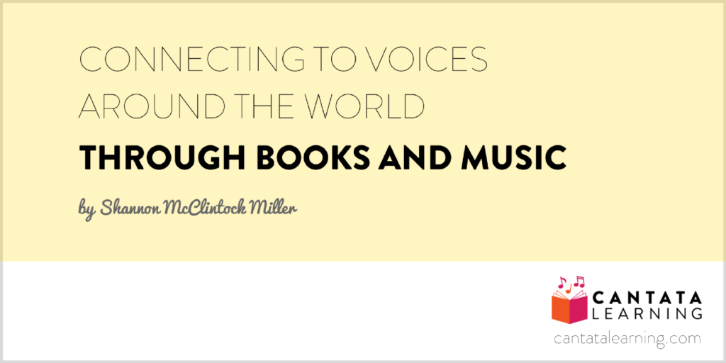 shannonmmiller's tweet photo. Connecting To Voices Around The World Through Books and Music....My new post from the @CantataLearning blog https://t.co/V7SBsaOlq1 #musiced #futurereadylibs #tlchat #elemed #edchat #singyourlessons https://t.co/GTLBr9Ejgw