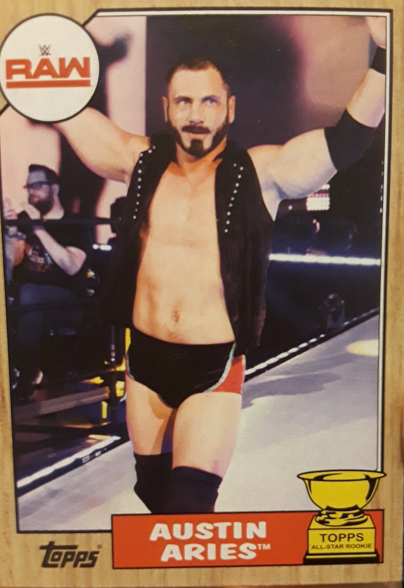 WrestlingCard's tweet photo. 2017 Topps Heritage.this is the Austin Aries' WWE "Rookie" card https://t.co/M0rKXt1vUW
