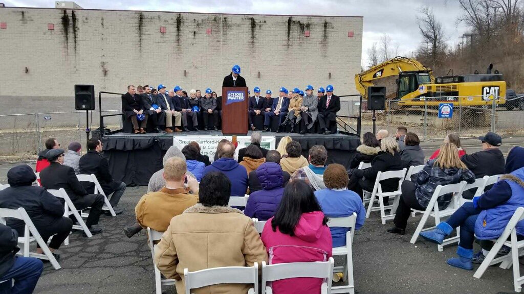 PaulFormicaCT's tweet photo. Today's demolition ceremony in East Windsor welcomes the start of an important development for CT tribes to preserve, protect and grow local jobs #ctjobsmatter #ctjobs https://t.co/ZsOF7fioH0