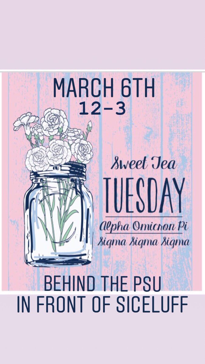 MoStateTriSigma's tweet photo. SWEET TEA TUESDAY TOMORROW WITH @AOIIDeltaGamma!!! Come get McAlister’s sweet tea for $2, lemonade for $2, or Arnold Palmer for $3!! WE TAKE CASH &amp; CARD🍋🌞🌻 https://t.co/BdbHgq49cs