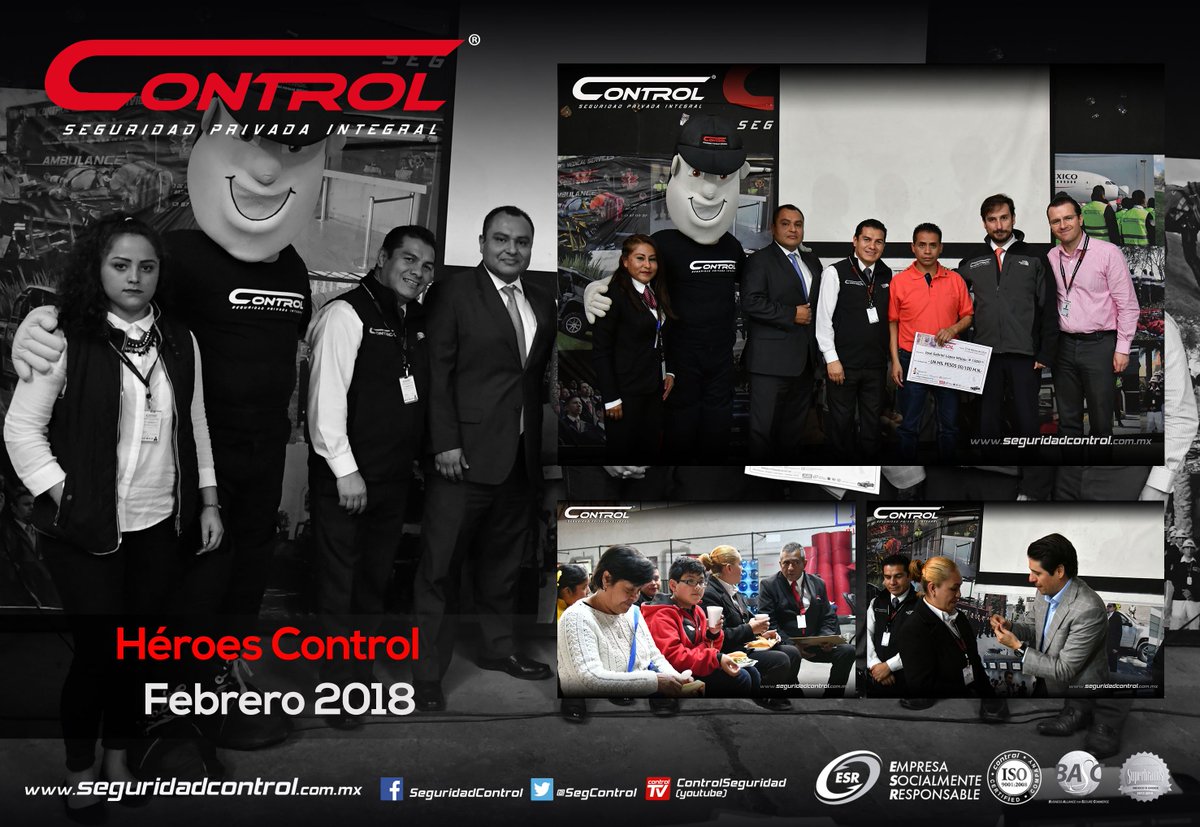 segcontrol's tweet image. ¡Felicidades a los Héroes Control de febrero! Gracias por su entrega y  dedicación en sus labores diarias. #YoSoyControl #HéroesControl

--