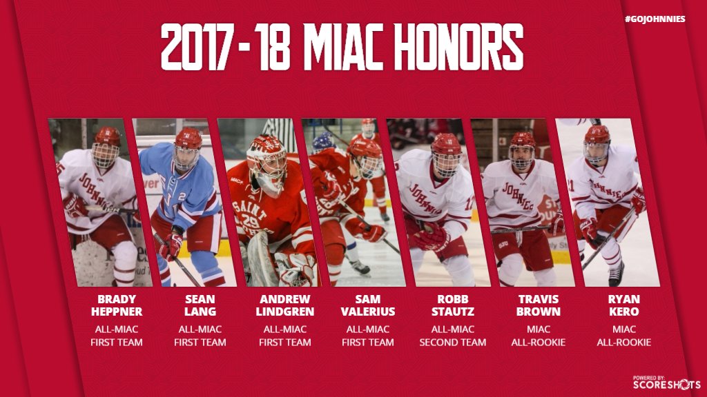 SJUJohnnies's tweet image. Seven Johnnies Earn @MIACathletics Hockey Honors:
gojohnnies.com/news/2018/3/5/… #d3hky @JohnnieHockey