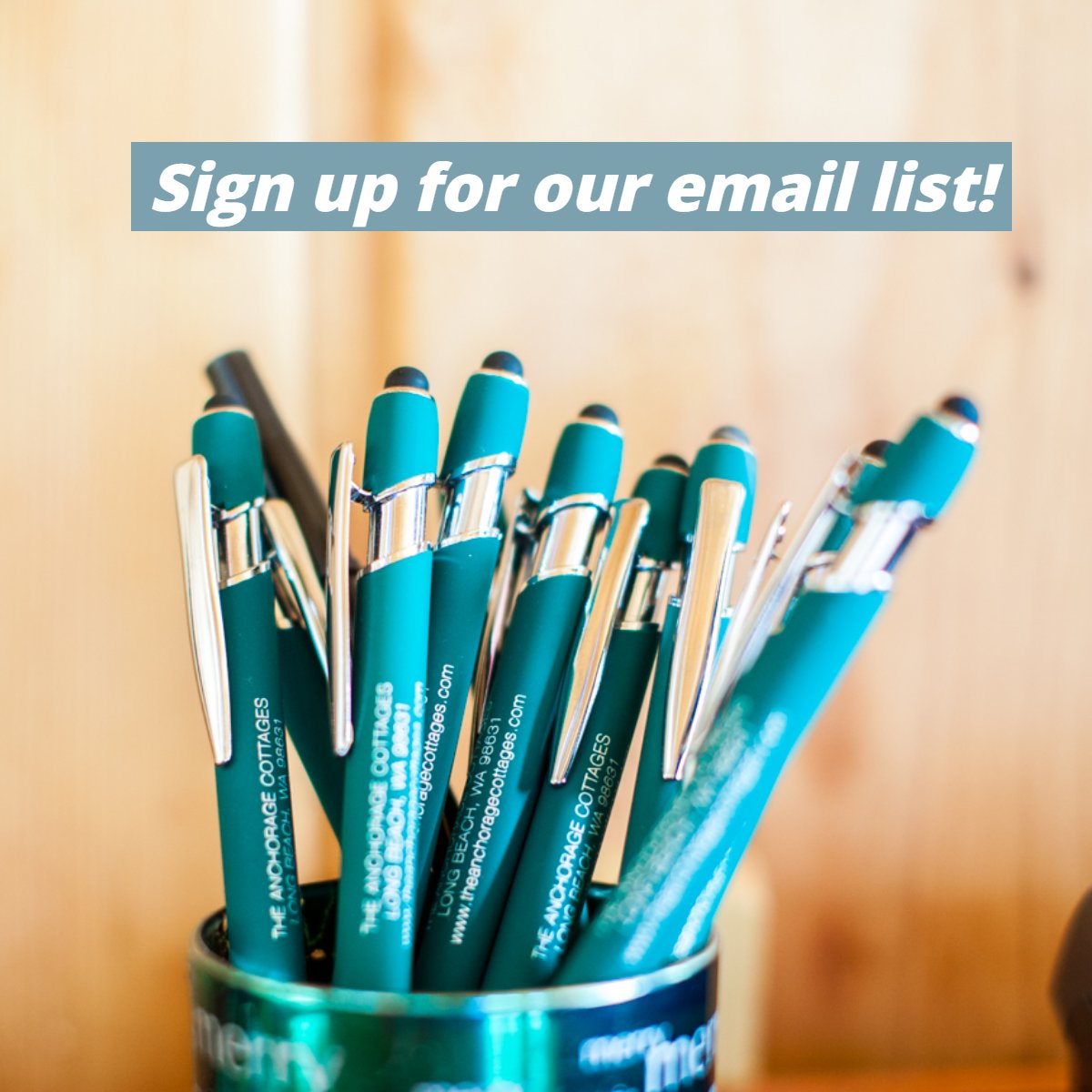 Be the first to take advantage of upcoming deals! Join our email list today. bit.ly/2EDjl7o