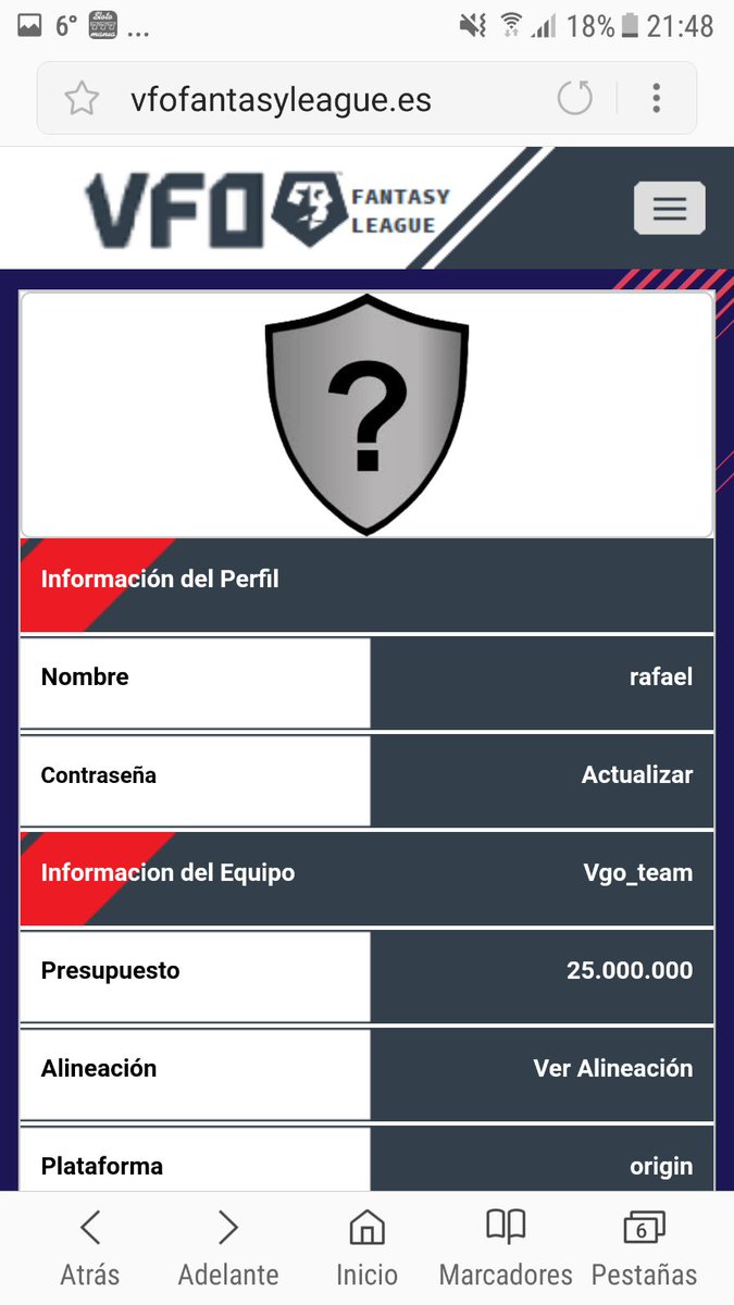 VFOLigaFantasy's tweet photo. Seguimos con los progresos en la versión móvil, aquí tenéis algunas capturas:

Dadle Me Gusta si os mola! https://t.co/CbzrGbmTFh