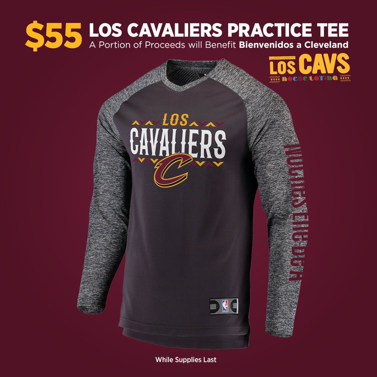 cavs long sleeve jersey