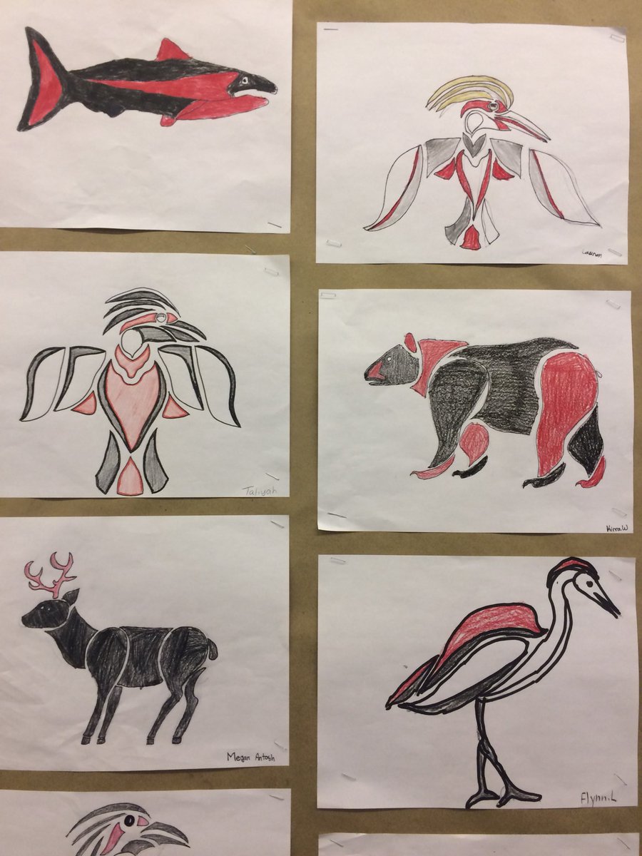 IrvineSD43PAC's tweet photo. Stunning First Nations inspired artwork by Mme Howard’s grade 4/5 students. #IrvineProject https://t.co/FsBU310G5F