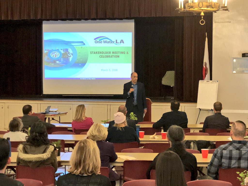 OneWaterLA's tweet photo. Thank you @heathermeansbiz and @NPDESlaw for kicking off our Stakeholder Meeting &amp; Celebration today! Great things in store as we prepare to launch the One Water LA 2040 Plan. https://t.co/5Ql38aLY8r