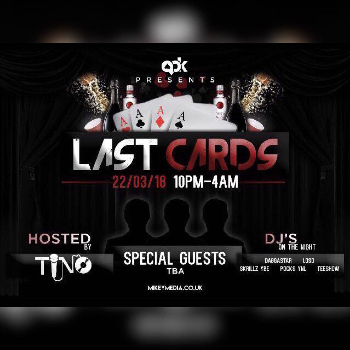 Ohxmalulu's tweet photo. 🚨Discount Time‼️
#LASTCARDS 😈♠️
Group Tickets - £35😱(Groups Of 5⚠️) 
You Don’t Wanna Miss Out 🤷🏾‍♀️🔥
🃏https://t.co/Px5Db9JC05
@AOKGroup_ For More Updates ✨ https://t.co/t7PB6pvCDX