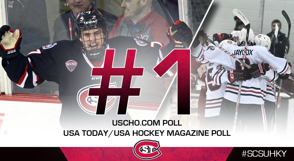 The <a href="/SCSUHUSKIES_MH/">St. Cloud State Men's Hockey</a> hold #1 ranking in this week's #NCAAHockey DI polls. 
<a href="/USCHO/">USCHO.com</a> uscho.com/rankings/d-i-m…
<a href="/usahockey/">USA Hockey</a> usahockey.com/college