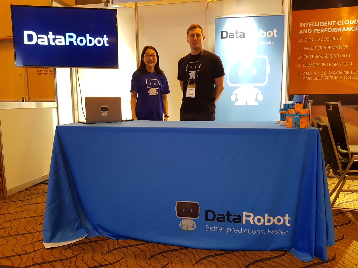 DataRobot's tweet photo. Our team is ready to go at #SYDInsurance! Come by Booth 3 for a demo! https://t.co/XYxMUlF8EA
