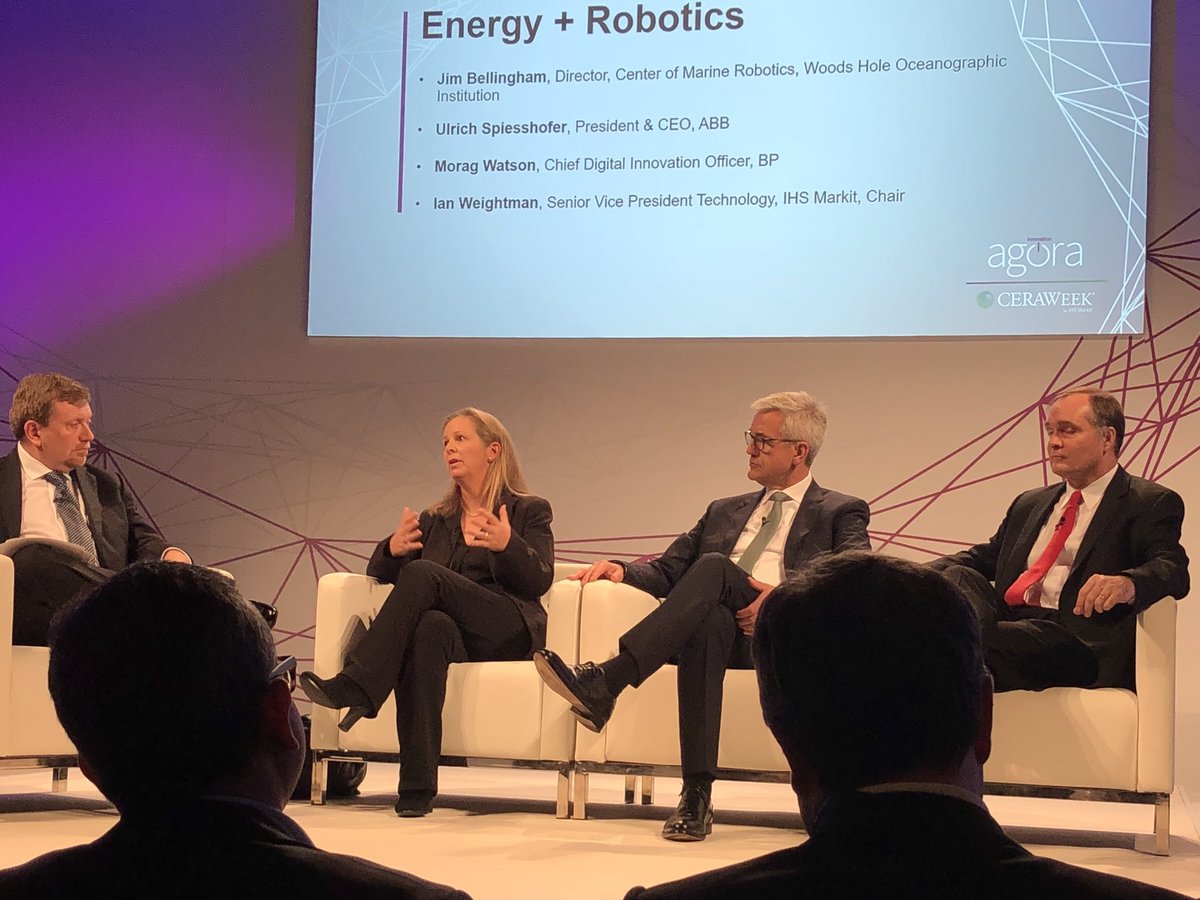 “The human element” as a key part of a future of work in a world of increasing robotics, with Morag Watson of @BP_plc at #CERAWeek18 <a href="/bwaber/">Ben Waber</a> <a href="/humanyze/">Humanyze</a>