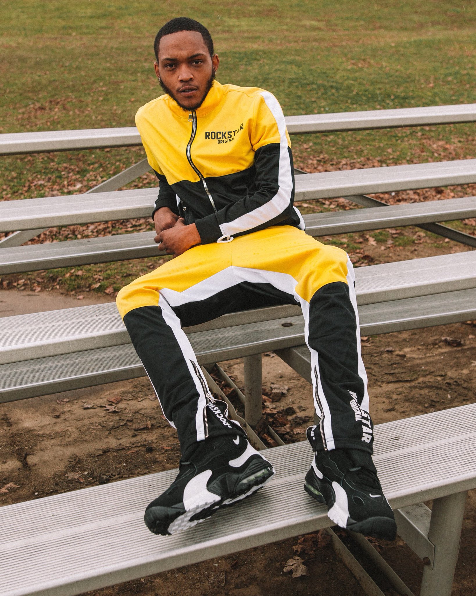 Yellow rockstar hotsell jogging suit